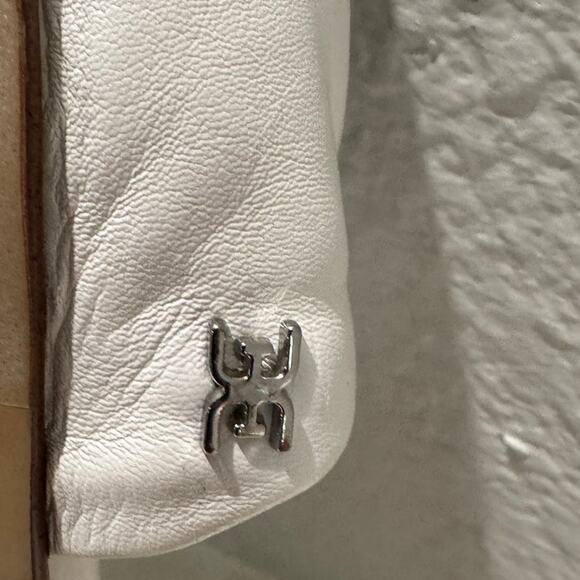 SAM EDELMAN New Briar Pleated White Leather Upper Slide Slide Size 5.5 - Picture 7 of 9